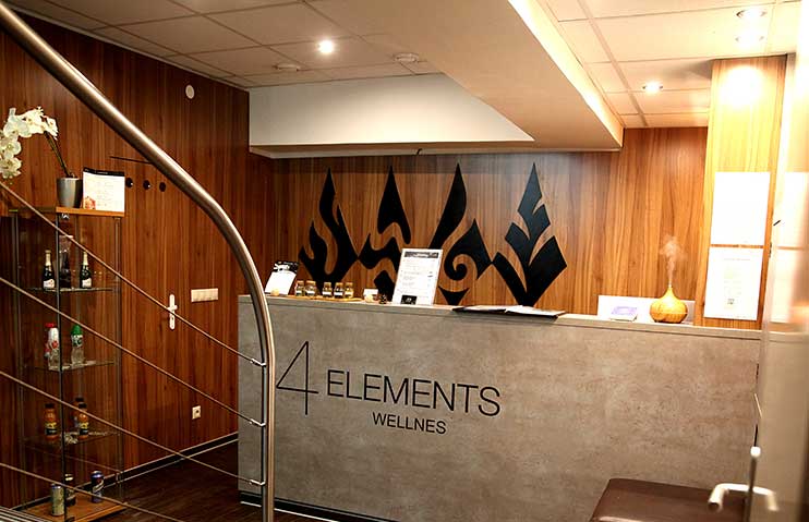 Vstupná hala alebo recepcia v 4 elements spa vo Wellness centre 4 Elements v hoteli Atrium Nový Smokovec.